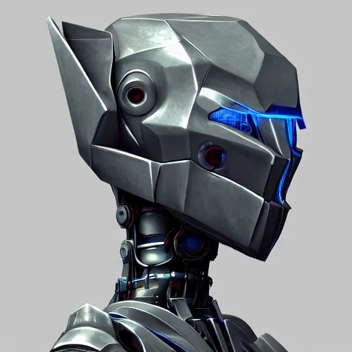 Image similar to A mage in cybernetic mecha armor, bust portrait, art by Eugenia firs ArtStation, Octane render, intricate detail, smooth, sharp focus,