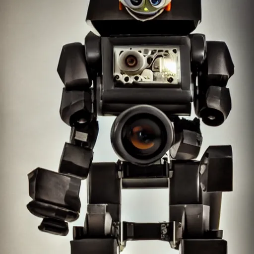 Prompt: Dall-E 2 art robot feels inferior, 35mm stock photo