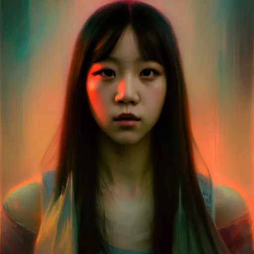 Image similar to jisoo of blackpink, hyperrealistic portrait, bladerunner street, art of elysium by jeremy mann and alphonse mucha, fantasy art, photo realistic, dynamic lighting, artstation, poster, volumetric lighting, very detailed face, 8 k, award winning