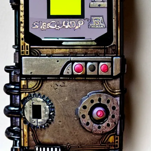 Image similar to steampunk gameboy