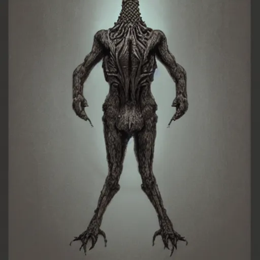 Image similar to liminal creature from the halls of the scp foundation, realistic, eerie