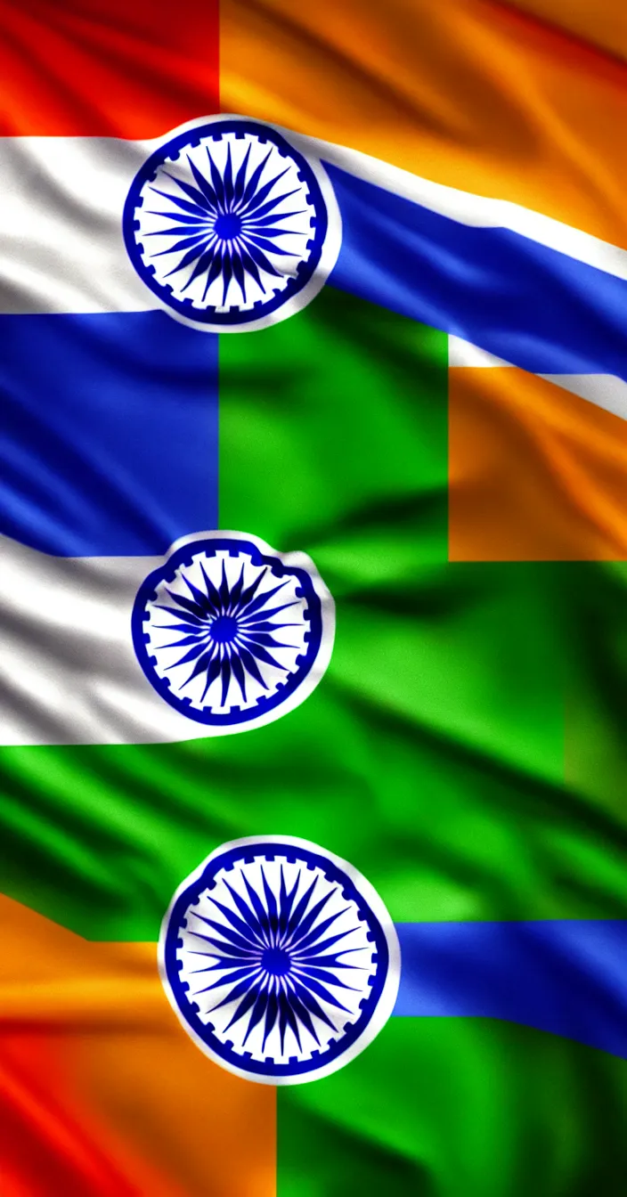 Image similar to realistic photo of indian national flag, very sharp focus, very hyper realistic, highly detailed, fantasy art station