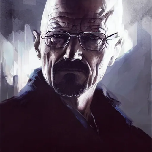 Image similar to walter white as a dmc 5 character by greg rutkowski