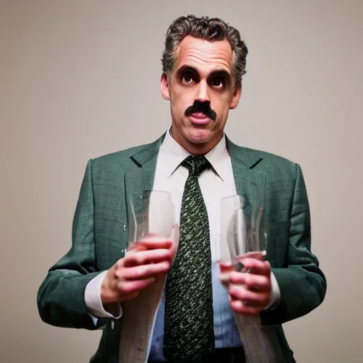 Image similar to jordan peterson as borat in borat, 8k resolution, full HD, cinematic lighting, award winning, anatomically correct