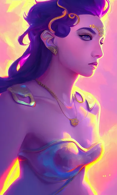 Image similar to the god athena, portrait, sharp focus, digital art, trippy, concept art, dynamic lighting, art by emylie boivin, rossdraws