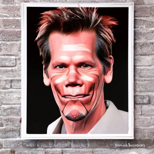 Image similar to kevin bacon face wrapped inside a cheeseburger