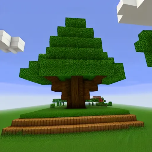 Image similar to minecraft tree