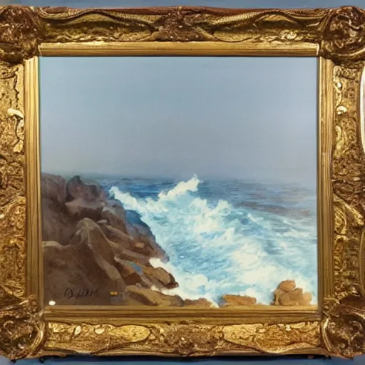 Image similar to stout cortez with eagle eyes stared at the pacific and all his men looked at each other with a wild surmise silent, upon a peak in darien, by jean deville, by marc davis, oil on canvas