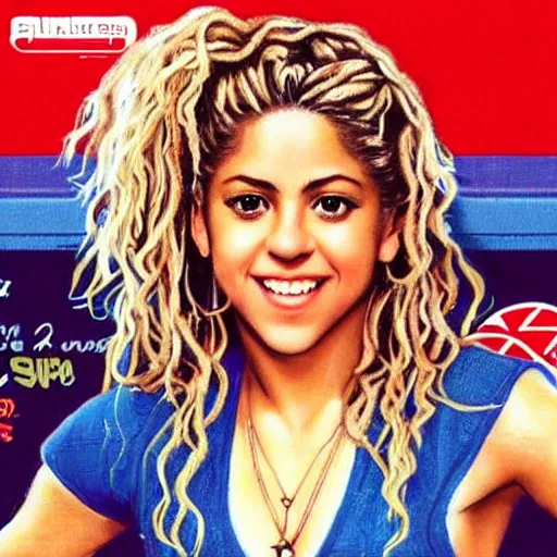 Image similar to shakira super nintendo entertainment system style