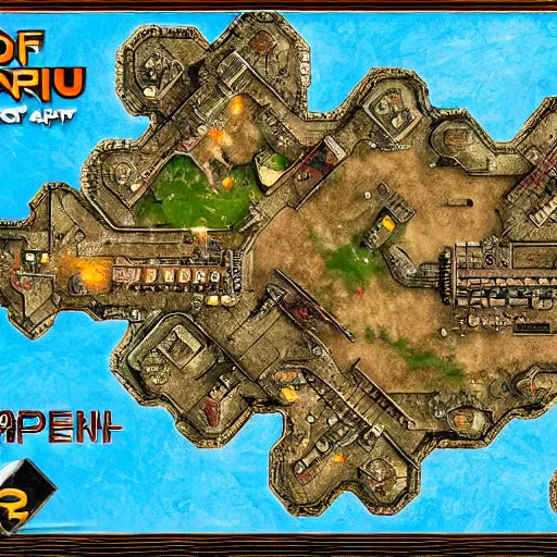 Image similar to d & d battlemap fort battlemap call of duty black ops 4 multiplayer map design symmetrical