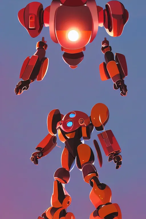 Image similar to metabots medabots medarotto medarot robot minimalist comics, behance hd by jesper ejsing, by rhads, makoto shinkai and lois van baarle, ilya kuvshinov, rossdraws global illumination ray tracing hdr radiating a glowing aura