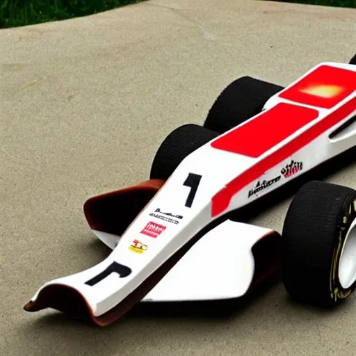 Image similar to formula one car made from popsicle stick