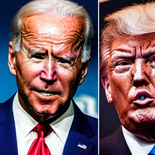 Prompt: Joe Biden versus Donald Trump in an MMA fight