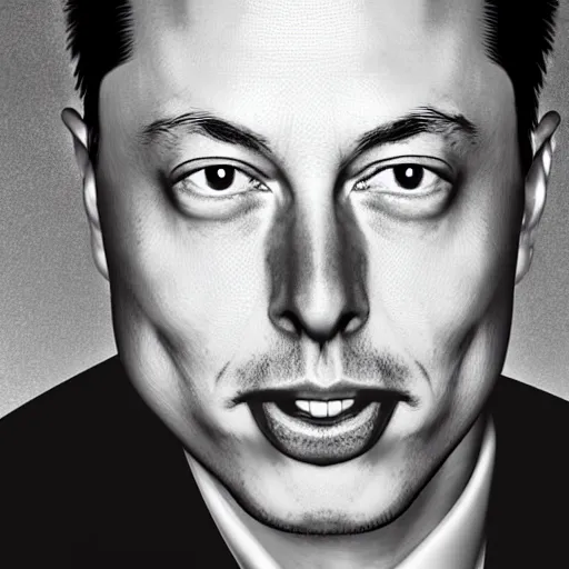 Image similar to digital art of anthropomorphic elon musk with spaghetti as hair photorealistic photoshop 4 k