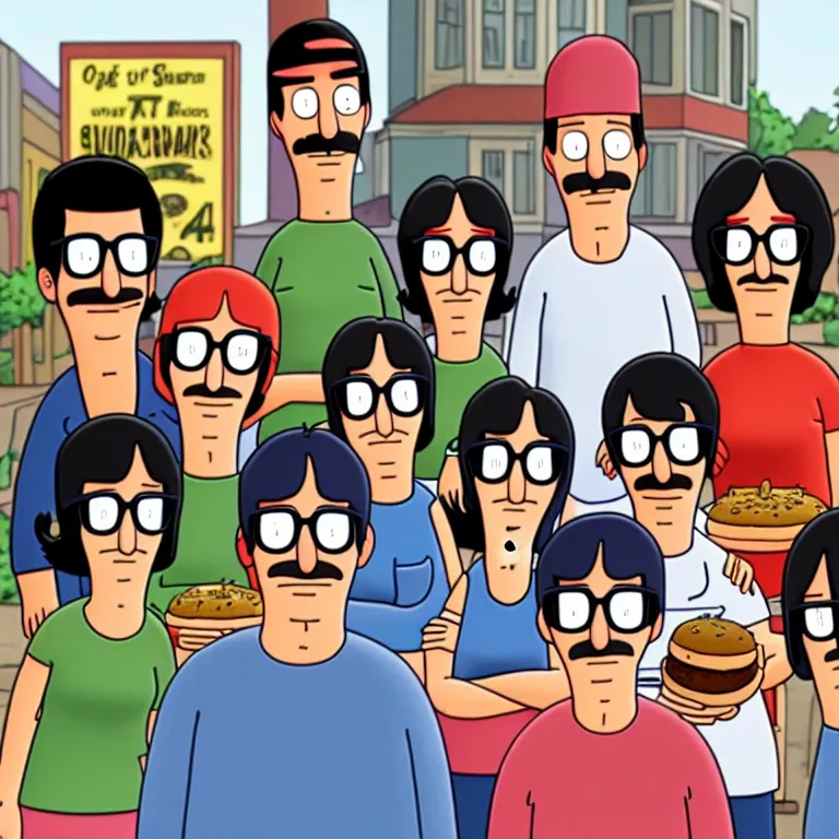 Prompt: bobs burgers, 4k, photorealistic