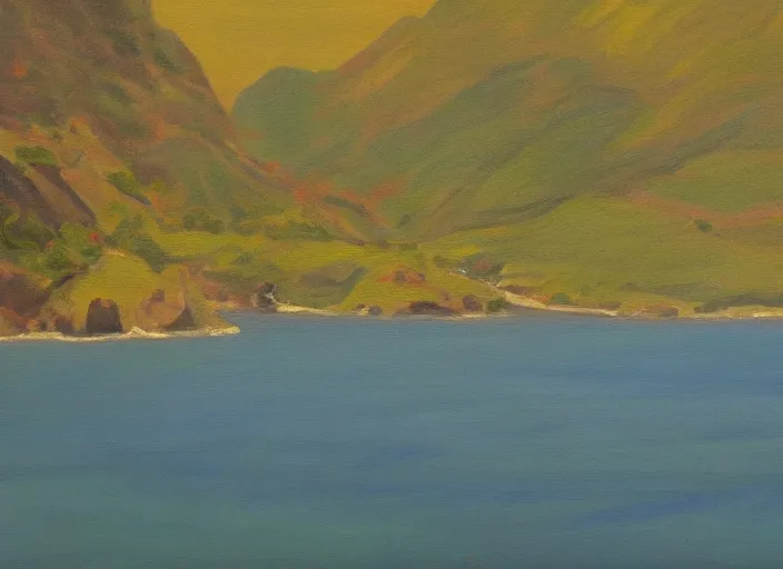 Prompt: catalina national park in the style of hudson river school of art, oil on canvas