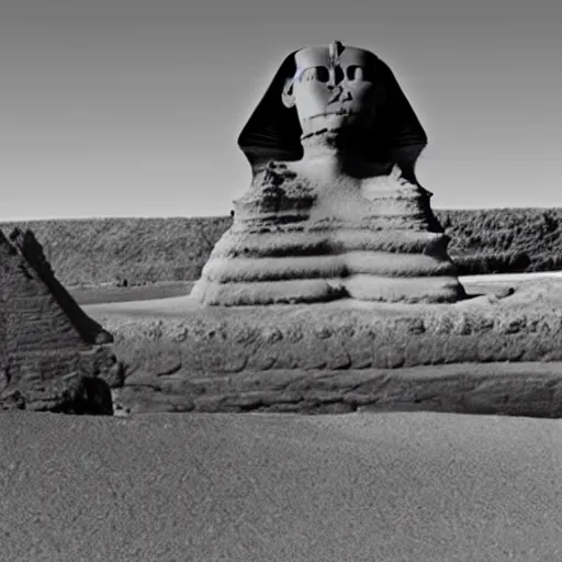 Prompt: the sphinx in a stopmotion set