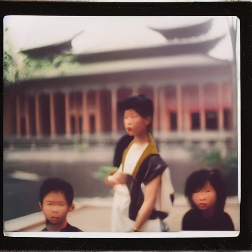 Image similar to The Taiping Rebellion, 90s polaroid, by Saul Leiter, Jamel Shabazz, Nan Goldin