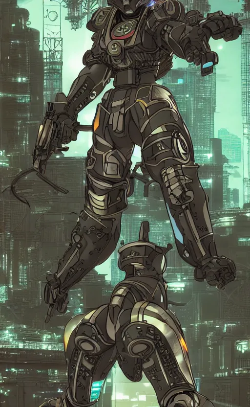 Image similar to a cat in a battlesuit in the style of masamune shirow 4 k, intricate, highly detailed, cinematic lighting