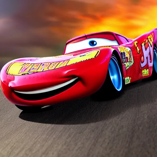 Download Cars 3 Lightning Mcqueen From Behind Wallpaper | Wallpapers.com