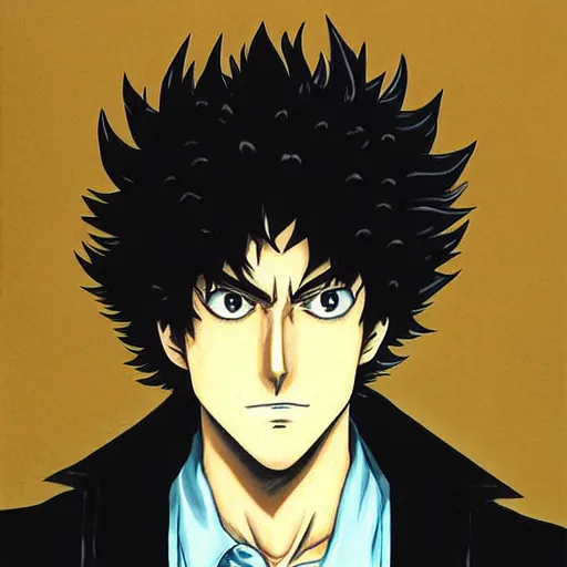 Image similar to Spike Spiegel by Kentaro Miura, Charachter Portrait,