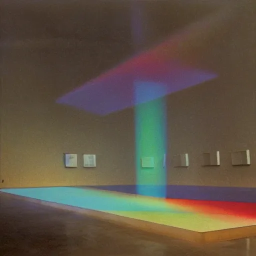 Image similar to A beautiful installation art. human technology that had become haunted, possessed by quick, gleaming cleverness. 1980s by Gabriel Dawe, by Charles Willson Peale frightful