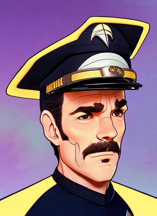 Prompt: cute star trek officer daniel plainview, natural lighting, path traced, highly detailed, high quality, digital painting, by don bluth and ross tran and studio ghibli and alphonse mucha, artgerm