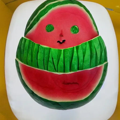 Image similar to watermelon carving of an infant