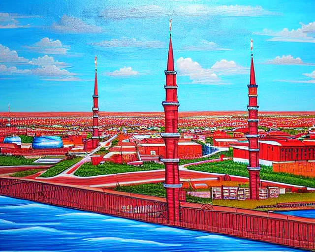 Image similar to orenburg! city in 2 0 3 3! in the turkey! - hungary! khaganate, detailed painting