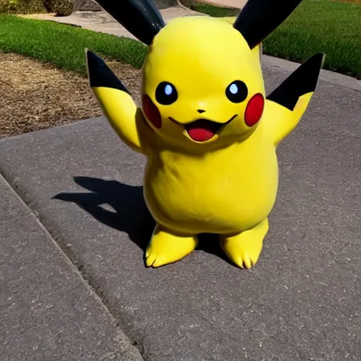 Image similar to Pikachu Sculpture made out of tock