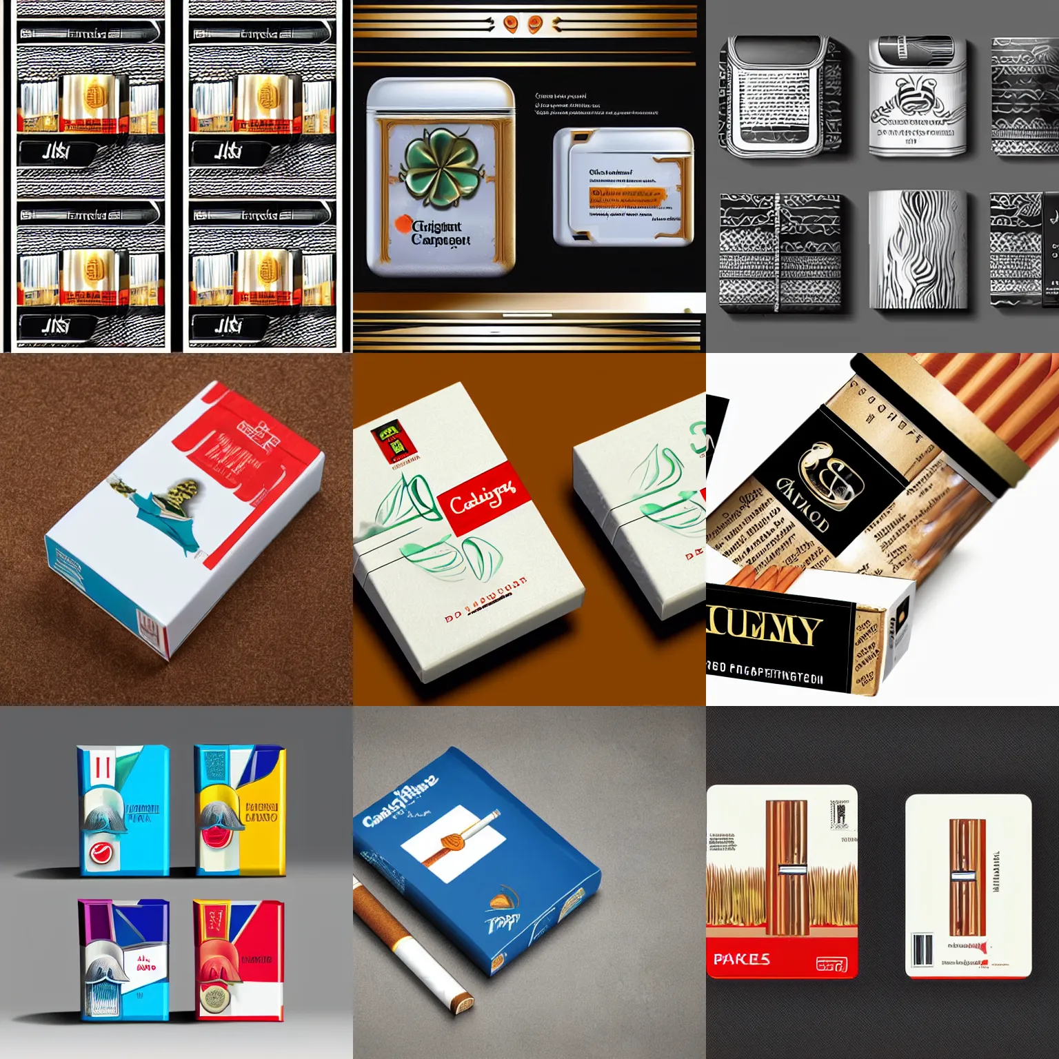 Prompt: design of cigarette pack