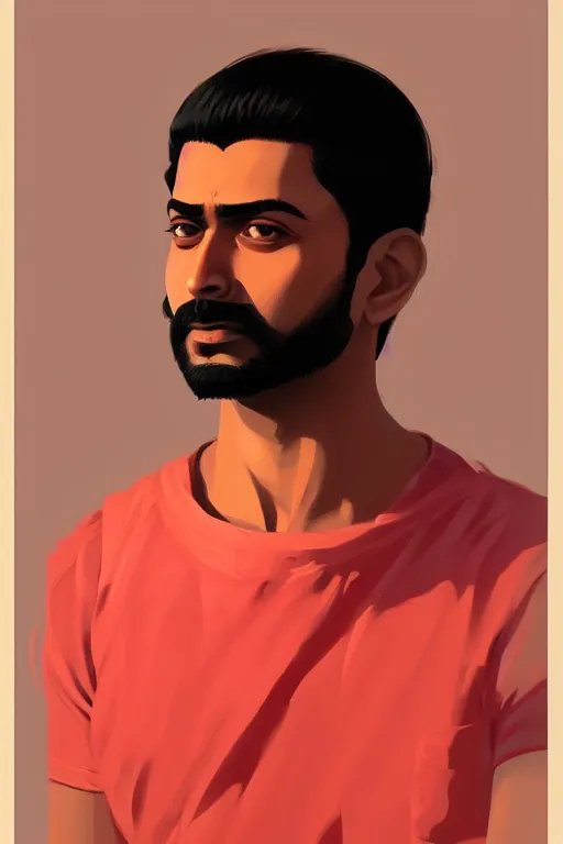 Image similar to portrait of an indian man by ilya kuvshinov trending on artstation, anime, award winning digital art, very very very very cute