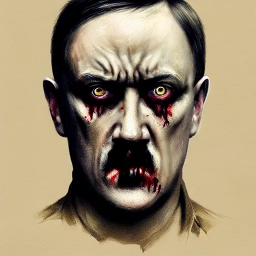 adolf hitler as a zombie