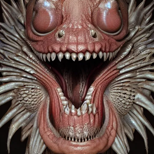 Image similar to Very very very very highly detailed epic central composition photo of endless tongue creature, intricate, extremely detailed, digital painting, smooth, sharp focus, hyper realistic illustration, volumetric lighting, incredible art by Pixar, artstation, concept art, Octane render in Maya and Houdini