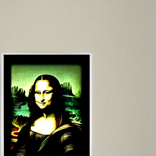 PRINTABLE Mona Lisa Inverted Colors DIGITAL DOWNLOAD 