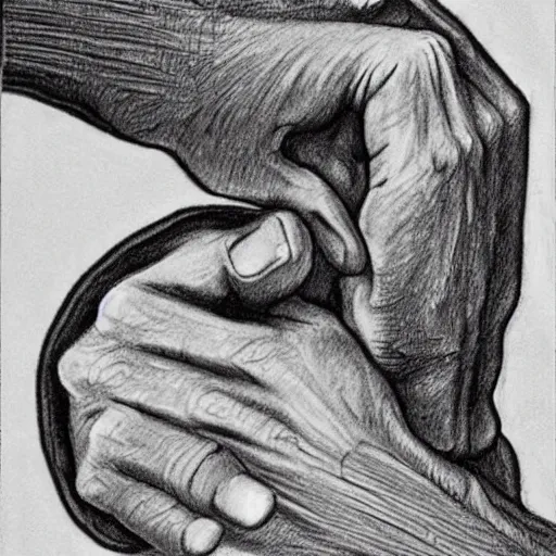 Buy Expressive Pen Drawing of Two Hands, Small Original Stylised Drawing  Online in India - Etsy