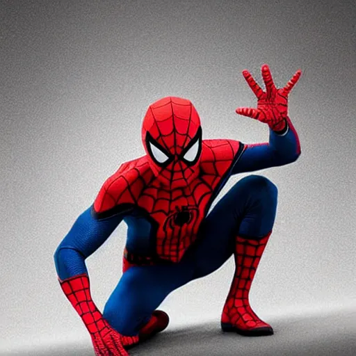 Image similar to spider - man in a white costum