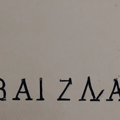 Image similar to the word katzkab written in a middle - age cream white colour banner