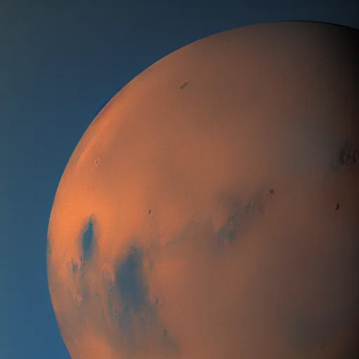 Image similar to a photo of mars taken by a telescope from earth