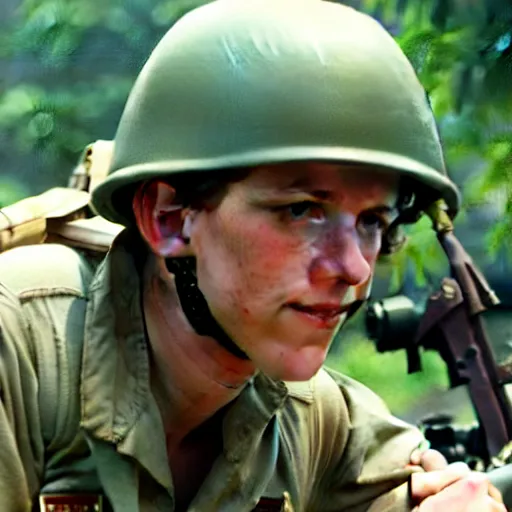 Prompt: tom holland in the vietnam war, 8 k detail