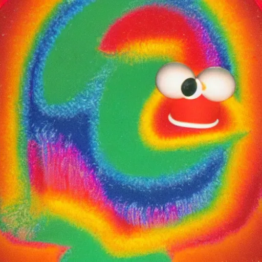 Image similar to rainbow cosmic animal from sesame street