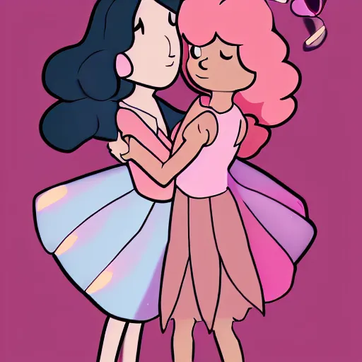 Image similar to Pink Diamond and Pearl | Steven Universe Fanart