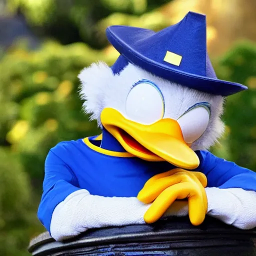 Prompt: donald duck in real life