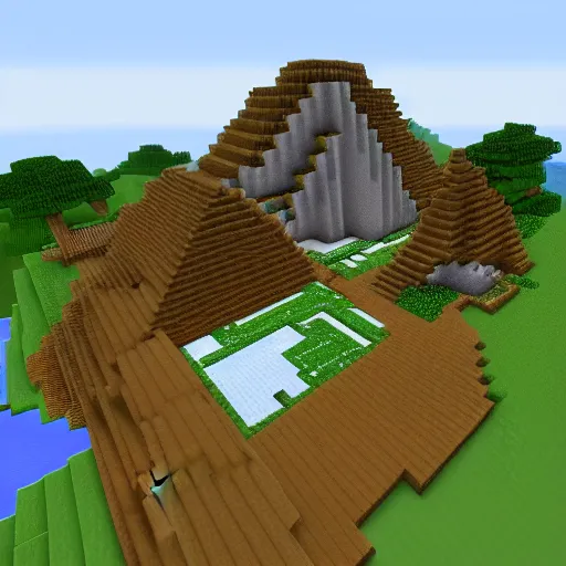 Image similar to minecraft aether mod, minecraft heaven, flying island, aether portal