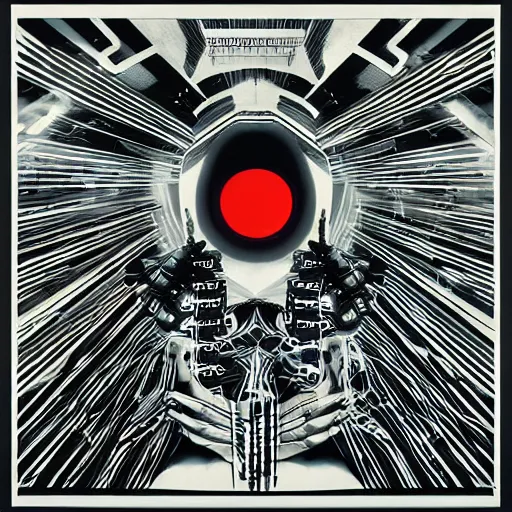 Prompt: amazing electronica darksynth vynil album cover. epic graphic design, in the style of massive attack, portishead