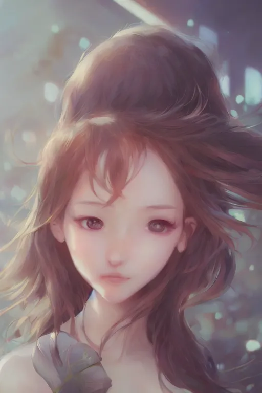 Image similar to realistic detailed beautiful gorgeous natural cute excited happy Nami 4K high resolution quality artstyle professional artists WLOP, Aztodio, Taejune Kim, Guweiz, Pixiv, Instagram, Artstation