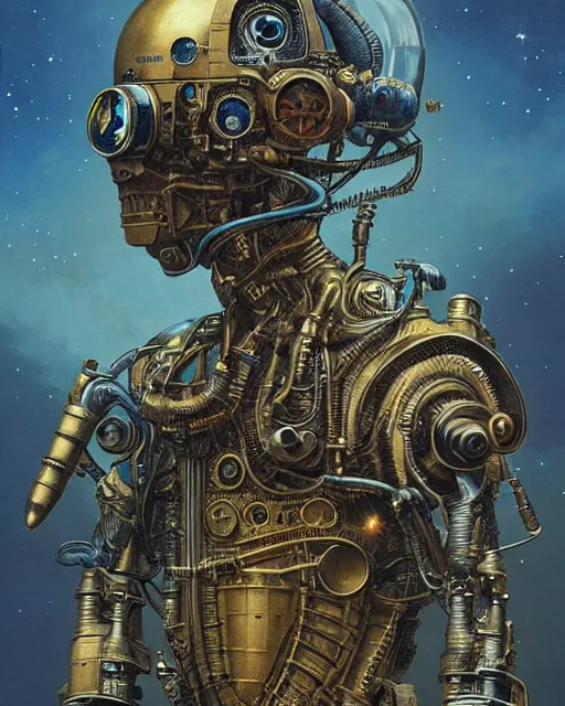 Image similar to epic portrait of victorian astronaut, steampunk, retro futuristic, highly detailed, intricate details, symmetry, golden ratio, illustration, realistic, 8 k, high sharpness, by beksinski and rutkowski and stalenhag