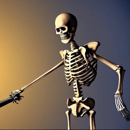 Image similar to Skeleton with big sword