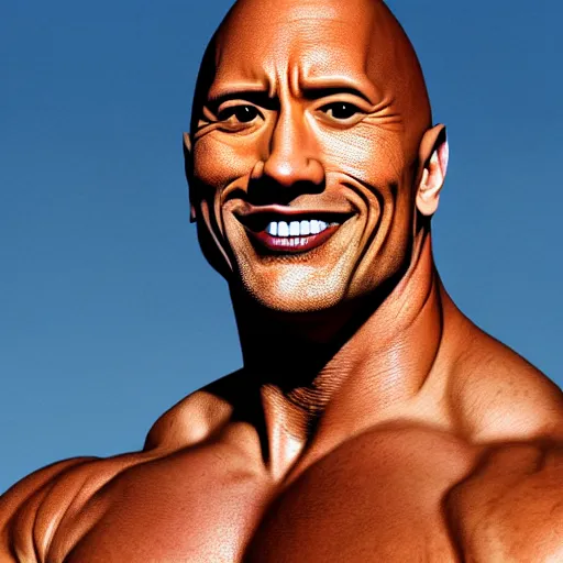 Image similar to dwayne the rock johnson's face on the body of a kangaroo