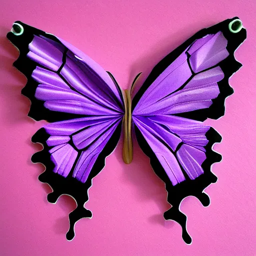 Prompt: purple butterfly origami, photorealistic, detailed